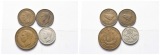 England; 4 Kleinmünzen 1938/1940/1944/1949