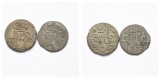Altdeutschland; 2 Kleinmünzen 1782/1772