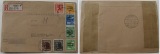 1948, Deutschland, ein Umschlag mit einem Satz 7 Briefmarken a...