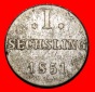 * SILBER (1846-1851): DEUTSCHLAND ★ 1 SECHSLING 1851 HAMBURG...