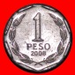 * ENTDECKUNG MÜNZE: CHILE ★ 1 PESO 2008! VZGL STEMPELGLANZ!...
