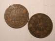 F18  Italien 2 Kupfermünzen   gering erhalten Originalbilder