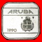 * NIEDERLANDE (1986-2019): ARUBA ★ 50 CENTS 1990 VZGL STEMPE...