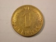 G11 BRD  1 Pfennig 1967 F hartvergoldet sehr dekorativ  Origin...