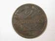 G11  Preussen  2 Pfennig 1856 A in s-ss  Originalbilder