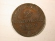 G11  Preussen  2 Pfennig 1859 A in ss+, Randfehler  Originalbi...