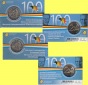 Offiz Coincard 2 x 2 €-Sondermünze Belgien *100 Jahre Wirts...