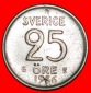 * SILBER (1952-1961): SCHWEDEN ★ 25 OERE 1956TS! GUSTAV VI. ...