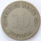 Deutsches Reich 10 Pfennig 1891 D K-N s+
