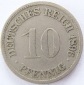 Deutsches Reich 10 Pfennig 1896 F K-N ss