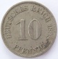 Deutsches Reich 10 Pfennig 1898 A K-N s+