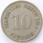 Deutsches Reich 10 Pfennig 1899 A K-N ss