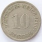 Deutsches Reich 10 Pfennig 1900 A K-N s