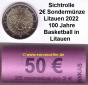 Rolle 2 Euro Gedenkmünze 2022...Basketball