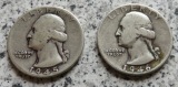 USA Washington Quarter Dollar 1945 und 1946