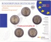 5x 2 Euro Gedenkmünze 2022...Erasmus...stgl./bu.