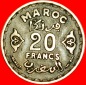 * PROTEKTORAT VON FRANKREICH★ MAROKKO ★ 20 FRANC (1952) 13...