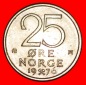 * GROSSES MONOGRAMM (1974-1982): NORWEGEN ★ 25 OERE 1976 VZG...