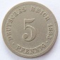 Deutsches Reich 5 Pfennig 1893 A K-N s