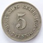 Deutsches Reich 5 Pfennig 1909 E K-N ss