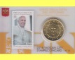Offiz. 50 Cent Coincard mit Briefmarke 0,80€ Vatikan 2015 nu...