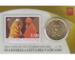 Offiz. 50 Cent Coincard mit Briefmarke 3,00€ Vatikan 2021 nu...