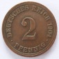 Deutsches Reich 2 Pfennig 1904 A Kupfer ss