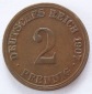 Deutsches Reich 2 Pfennig 1907 A Kupfer ss