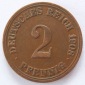 Deutsches Reich 2 Pfennig 1908 A Kupfer ss