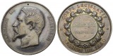 Frankreich; gelochte Medaille 1860; Ag mit Randpunze; 66 g; Ø...