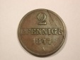 G12 Hannover  2 Pfennig 1847 A in f.ss  Originalbilder