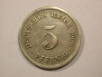 G13 KR  5 Pfennig 1900 F in ss+  Originalbilder