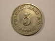 G13 KR  5 Pfennig 1908 E in ss  Originalbilder