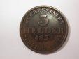 G17  Hessen-Kassel  3 Heller 1858 in ss+  Originalbilder
