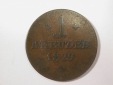 G17  Hessen Kurhessen 1 Kreuzer 1829 in ss   Originalbilder