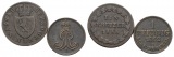 Altdeutschland; 2 Kleinmünzen 1856/1862