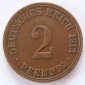 Deutsches Reich 2 Pfennig 1913 A Kupfer ss