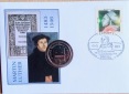 Numisbrief Martin Luther mit 5 Mark DDR 1983 Luthers Geburtsha...