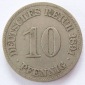 Deutsches Reich 10 Pfennig 1891 E K-N s-ss