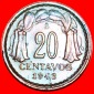 * KRIEGSZEIT (1939-1945): CHILE★ 20 CENTAVO 1943 FEHLER! OHN...