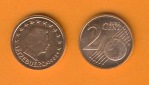 Luxemburg 2 Cent 2003 bankfrisch aus der Rolle entnommen