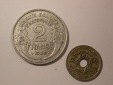 H10  Frankreich 2 Münzen  1923 und 1949   Originalbilder