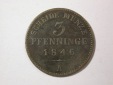 H10  Preussen  3 Pfennig 1846 A  Randfehler sonst s+ Originalb...