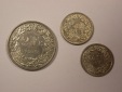 H11  Schweiz  3 Franken 1976 und 1970 in 1 x 2 und 2 x 1/2 bes...