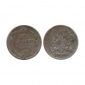 Russia Russland 10 Kopek 1861 SPB Rand Punkte Silber