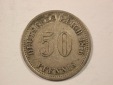 H12  KR  50 Pfennig  1876 D in ss+  Originalbilder