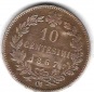Italien 10 Centesimi 1867, Cu, nicht optimal erhalten, siehe S...