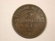 H13  Preussen  3 Pfennig 1848 D in gutem ss   Originalbilder