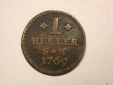 H13  Erfurt  1 Heller  1769 in s-ss  Originalbilder