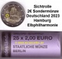 Sichtrolle 2 Euro Gedenkmünze 2023...Hamburg...-A-